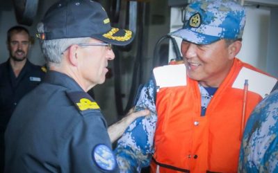 Operation Atalanta Force Commander Hosts Rear Admiral from Chinese Escort Task Group On Board Spanish Flagship – Working Together Against Somali Piracy